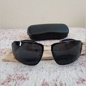 Chanel 4138 c.127/87 Y2K Shield Sunglasses – Black Wrap | Full Set w/ Case